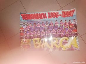 Colecionismo desportivo: Poster FC Barcelona temporada 96/97 mide 68x48 cms
